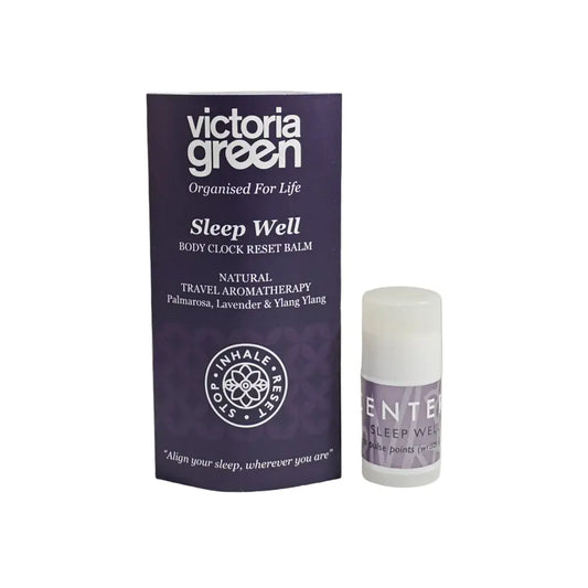 Sleep Well Body Clock Reset Balm Natural Travel Aromatherapy 1.5g Pack of 3 Victoria Green