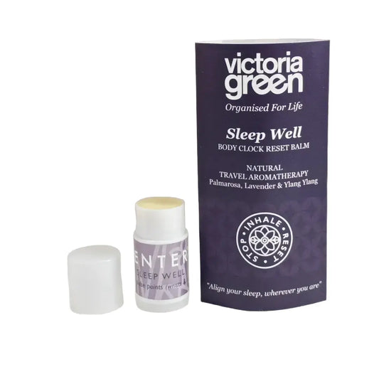 Sleep Well Body Clock Reset Balm Natural Travel Aromatherapy 1.5g Pack of 3 Victoria Green