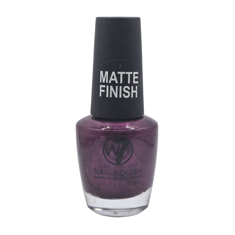 W7 Matte Finish Nail Polish 15ml - NP122 Matte Mauve W7 Cosmetics