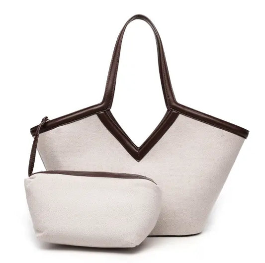 Victoria Green V-Structured Large Shoulder Tote Bag Victoria Green