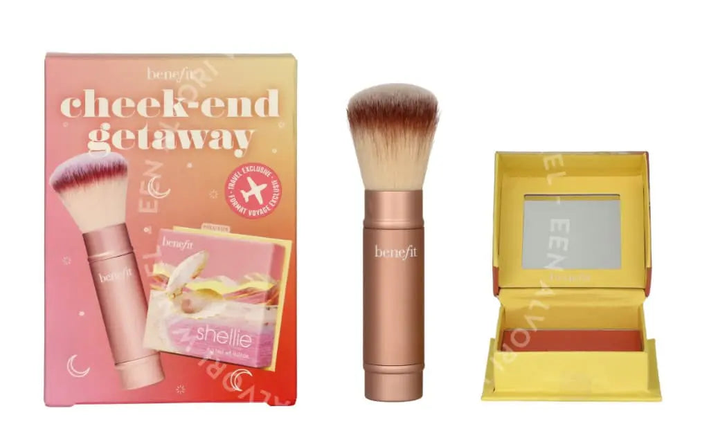 BENEFIT CHEEK-END GETAWAY SET : SHELLIE BLUSH 6G + MULTITASKING BRUSH 57G benefit Cosmetics