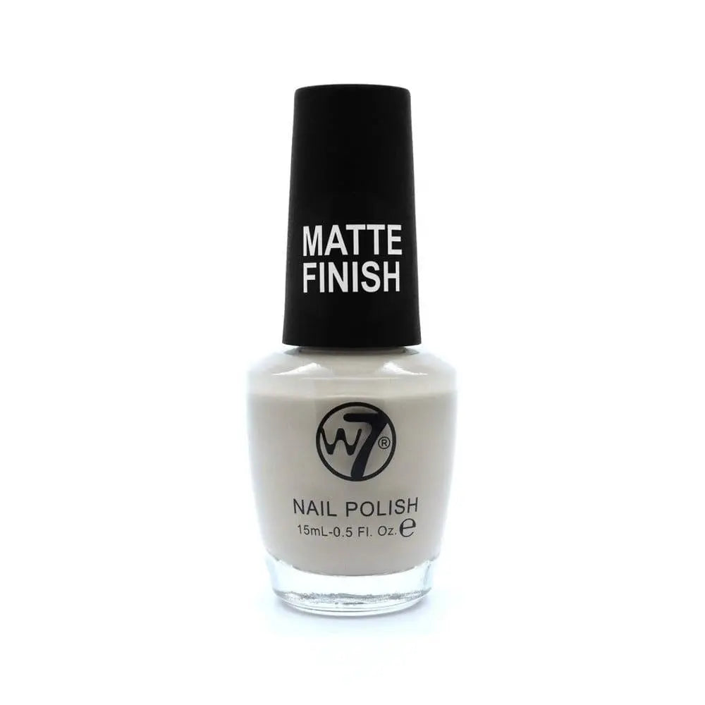 W7 Cosmetics Grey Nail Polish 15ml - Matte Latte W7 Cosmetics