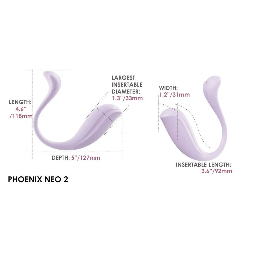 Svakom Phoenix Neo 2 Interactive App Controlled Vibrator Lilac Svakom