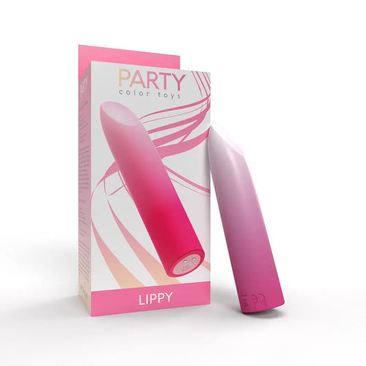 Party Color LIPPY Rechargeable Bullet Vibrator Pink Party Color Toys