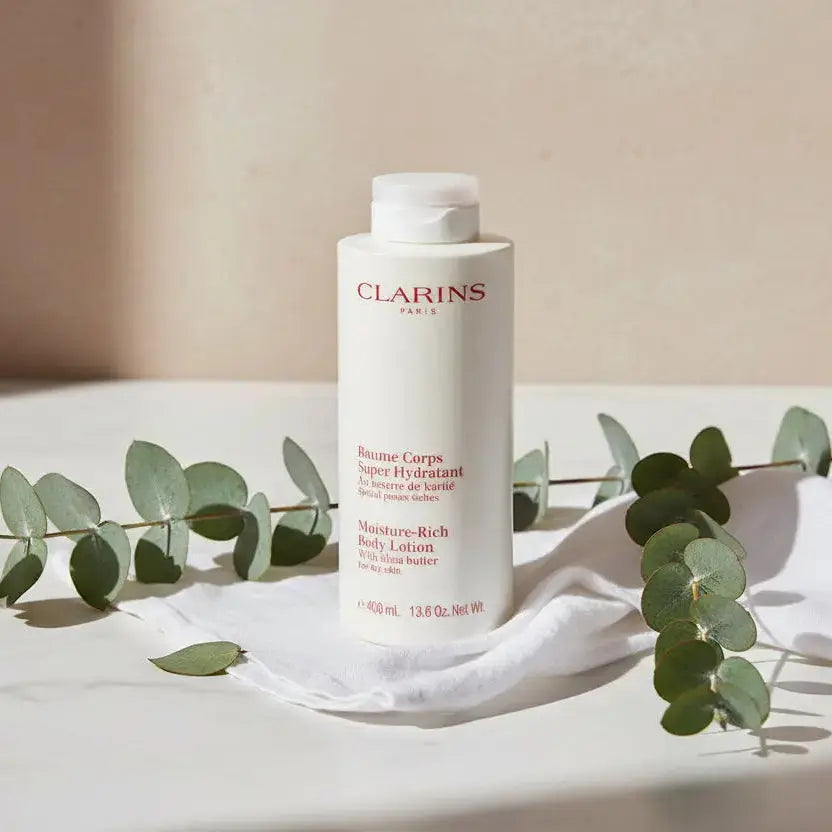 Clarins Moisture Rich Body Lotion with Shea Butter 400ml for Dry Skin Clarins