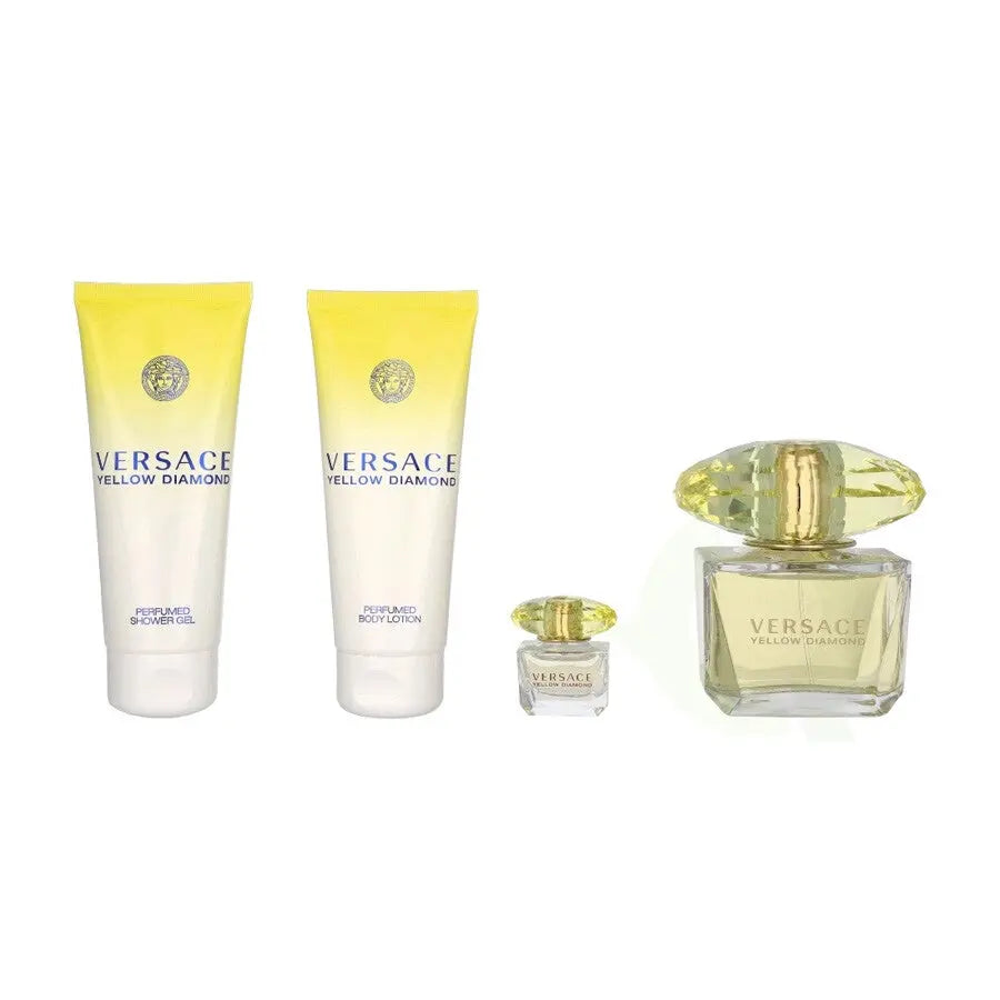 Versace Yellow Diamond Gift Set EDT 90ml + B/Lotion 100ml + S/Gel 100ml + EDT 15ml Versace