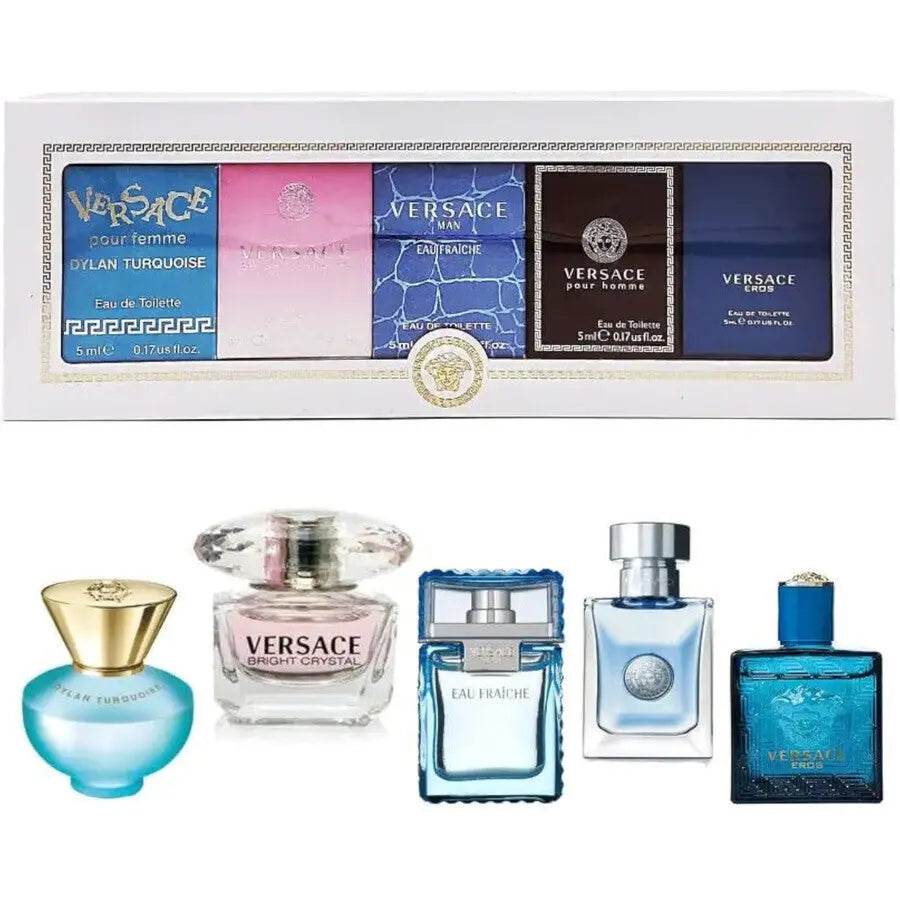 Versace Unisex Mini Set Gift Set Fragrances 5 x 5ml Versace