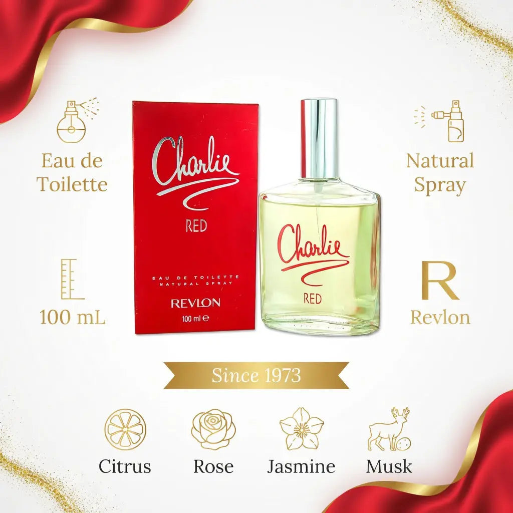 Charlie Red Eau de Toilette Natural Spray 100ml Pack of 3 for Women – Fresh Floral Fruity Fragrance, Long Lasting Everyday Perfume Bundle The Beauty Store
