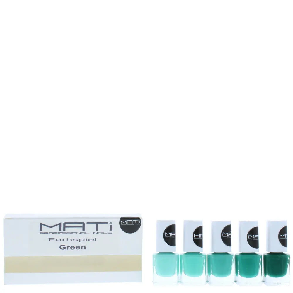 Mati 5 X Green Nail Polish 5ml Mati