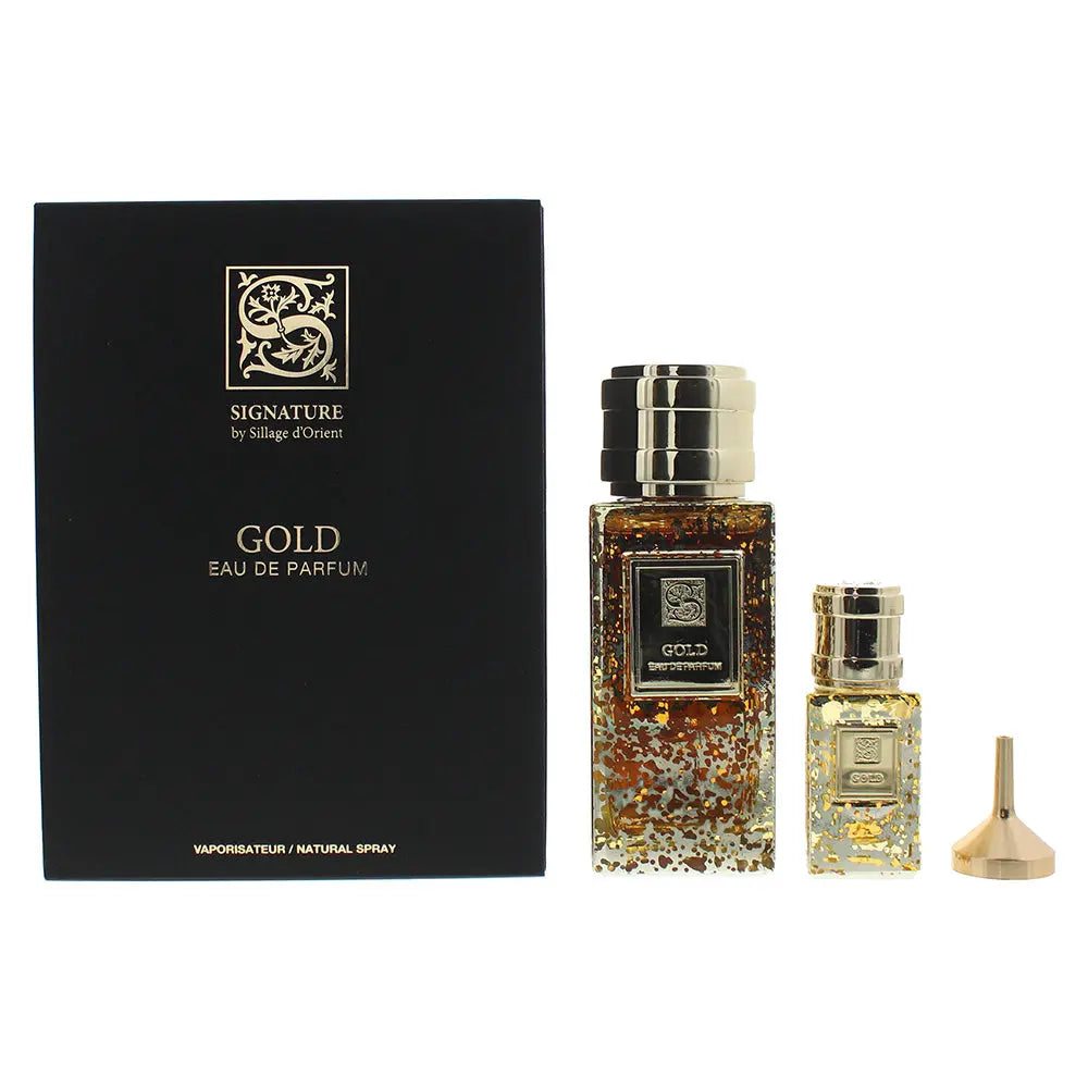 Signature Sillage D'Orient Gold 2 Piece Eau De Parfum 100ML Eau De Parfum 15ML Signature Sillage D'Orient