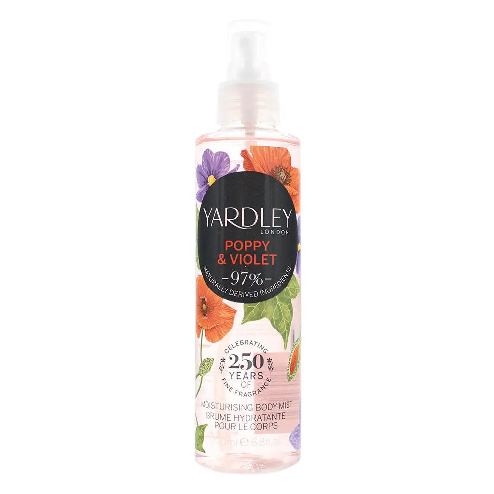 Yardley Poppy and Violet Body Mist 200ml Yardley