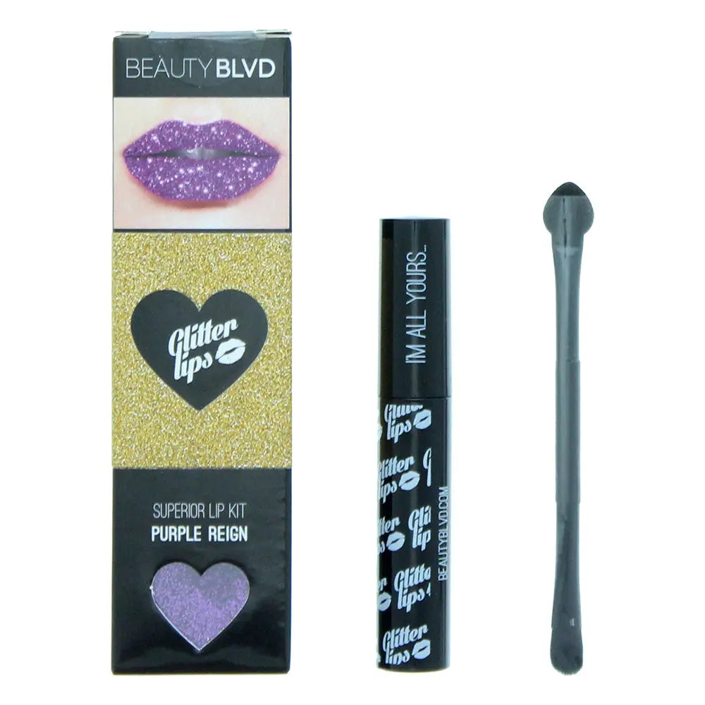 Beauty Blvd Glitter Lips Purple Reign 3 Piece Gift Set: Gloss Bond 3.5ml - Glitt Beauty Blvd