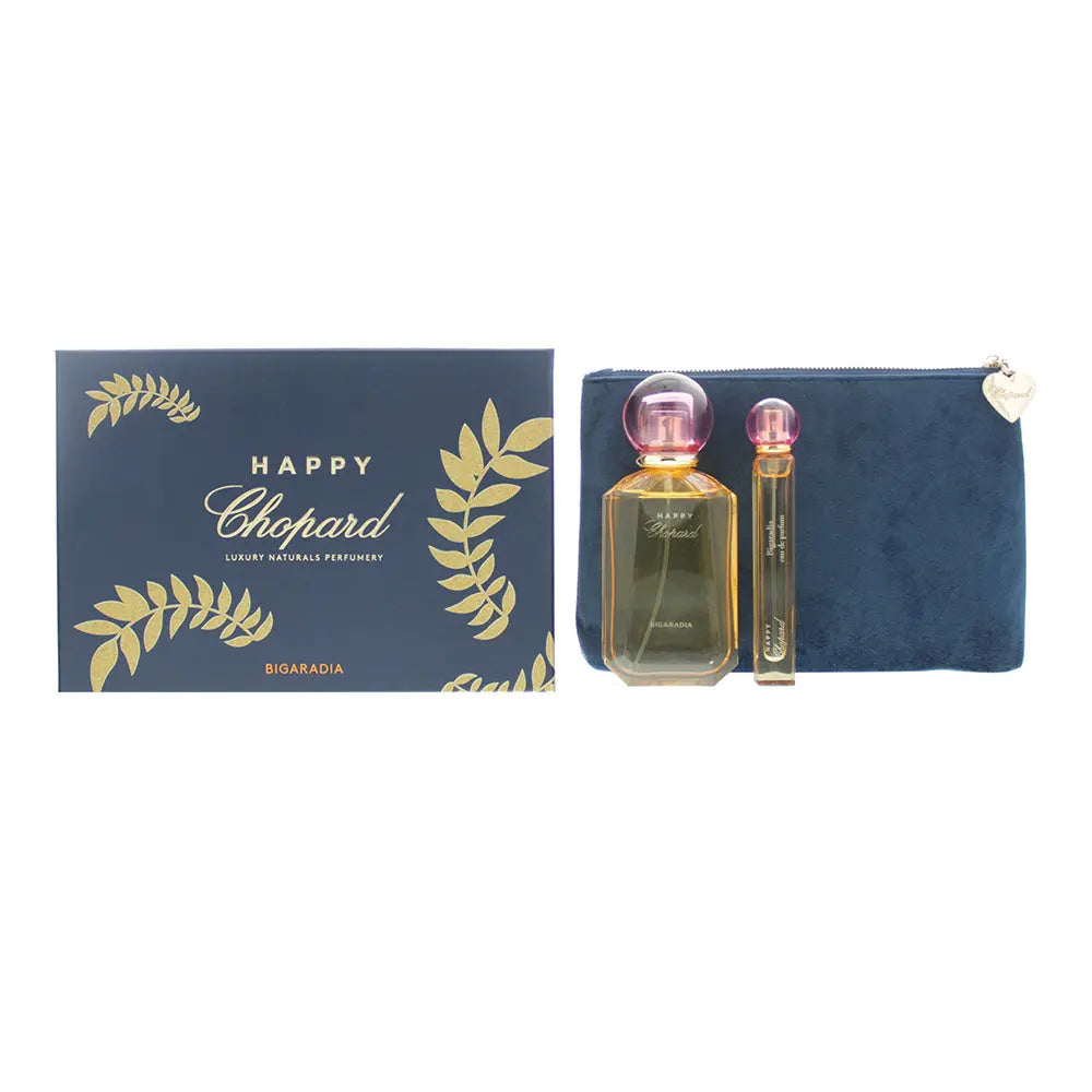 Chopard Happy Chopard Bigardia 3 Piece Gift Set: Eau De Parfum 100ml - Eau De Parfum 10ml - Pouch Chopard