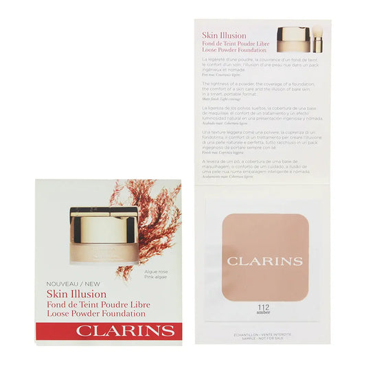 Clarins Skin Illusion 112 Amber Loose Powder Foundation Sample NFS