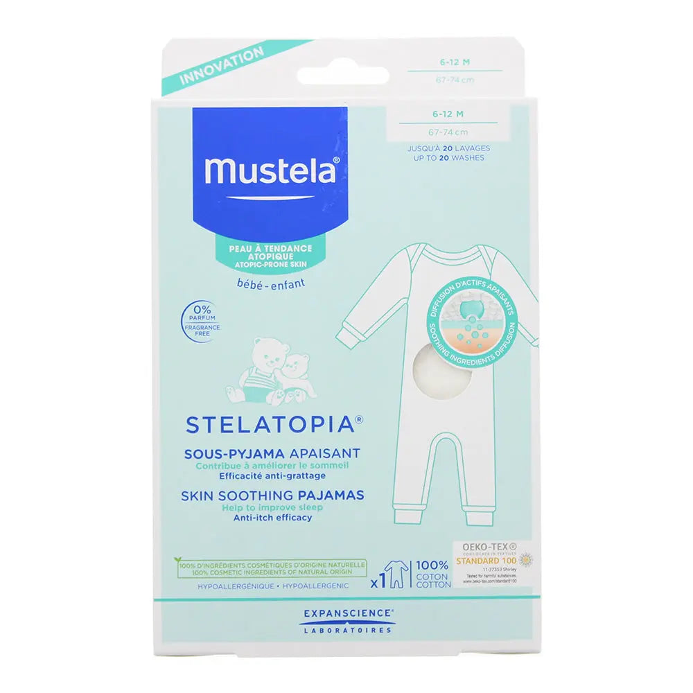 Mustela Stelatopia Pyjama 6-12 Months For Atopic Prone Skin Mustela