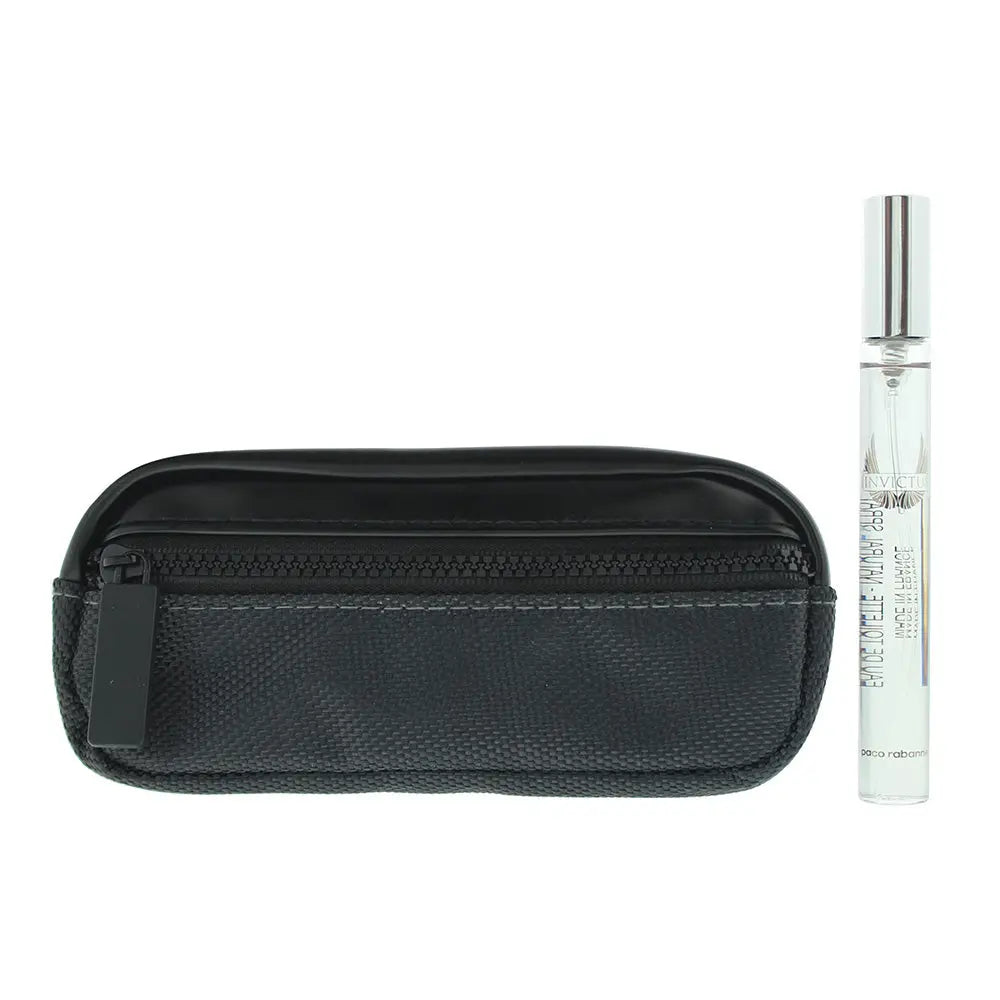 Paco Rabanne Invictus 2 Piece Gift Set: Eau De Toilette 10ml Travel Spray - Pouch Not For Sale