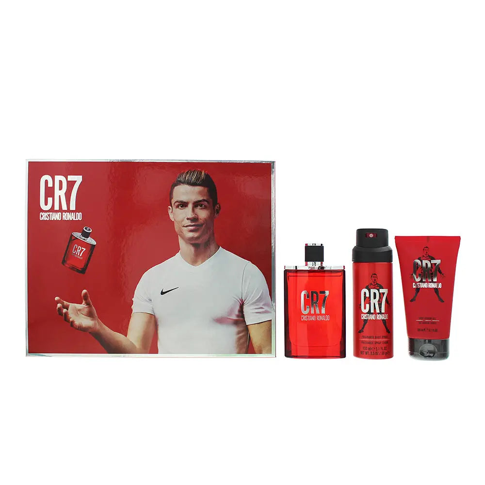 Cristiano Ronaldo Cr7 3 Piece Gift Set: Eau de Toilette 100ml - Shower Gel 150ml Cr7