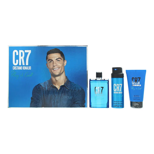 Cristiano Ronaldo Play It Cool 3 Piece Gift Set: Eau de Toilette 100ml - Shower Gel 150ml - Body Spray 150ml Cristiano Ronaldo