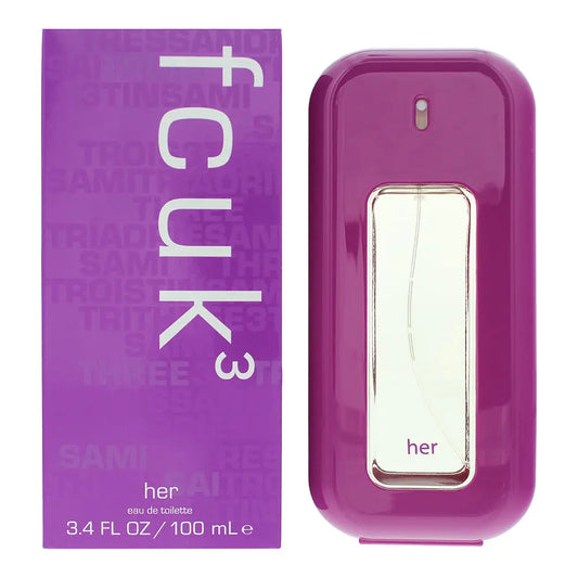 FCUK 3 Her Eau De Toilette 100ml FCUK