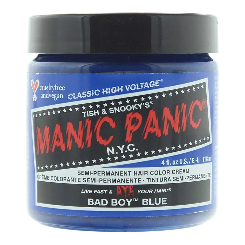 Manic Panic Classic High Voltage Bad Boy Blue Semi-Permanent Hair Colour Cream 118ml Manic Panic