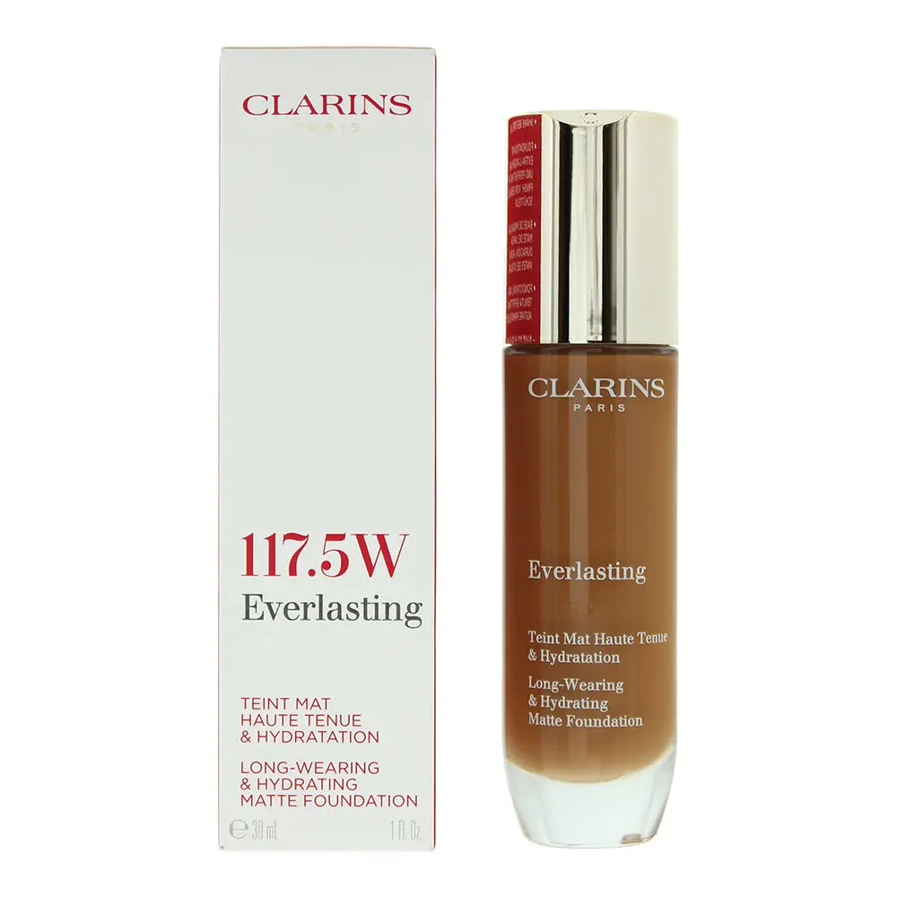 Clarins Everlasting Long Wearing  Hydrating 117.5 Pecan Foundation 30ml Clarins