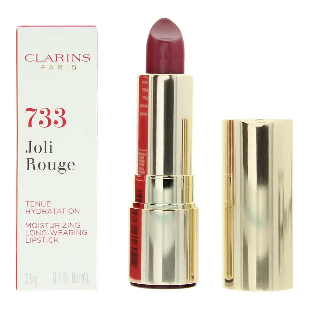 Clarins Joli Rouge Long Wearing Moisturizing 733 Soft Plum Lipstick 3.5g Clarins