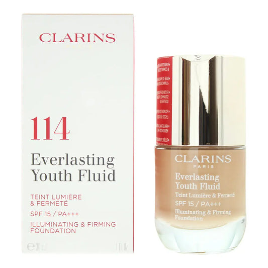 Clarins Everlasting Youth Fluid 114 Cappuccino Foundation 30ml Clarins