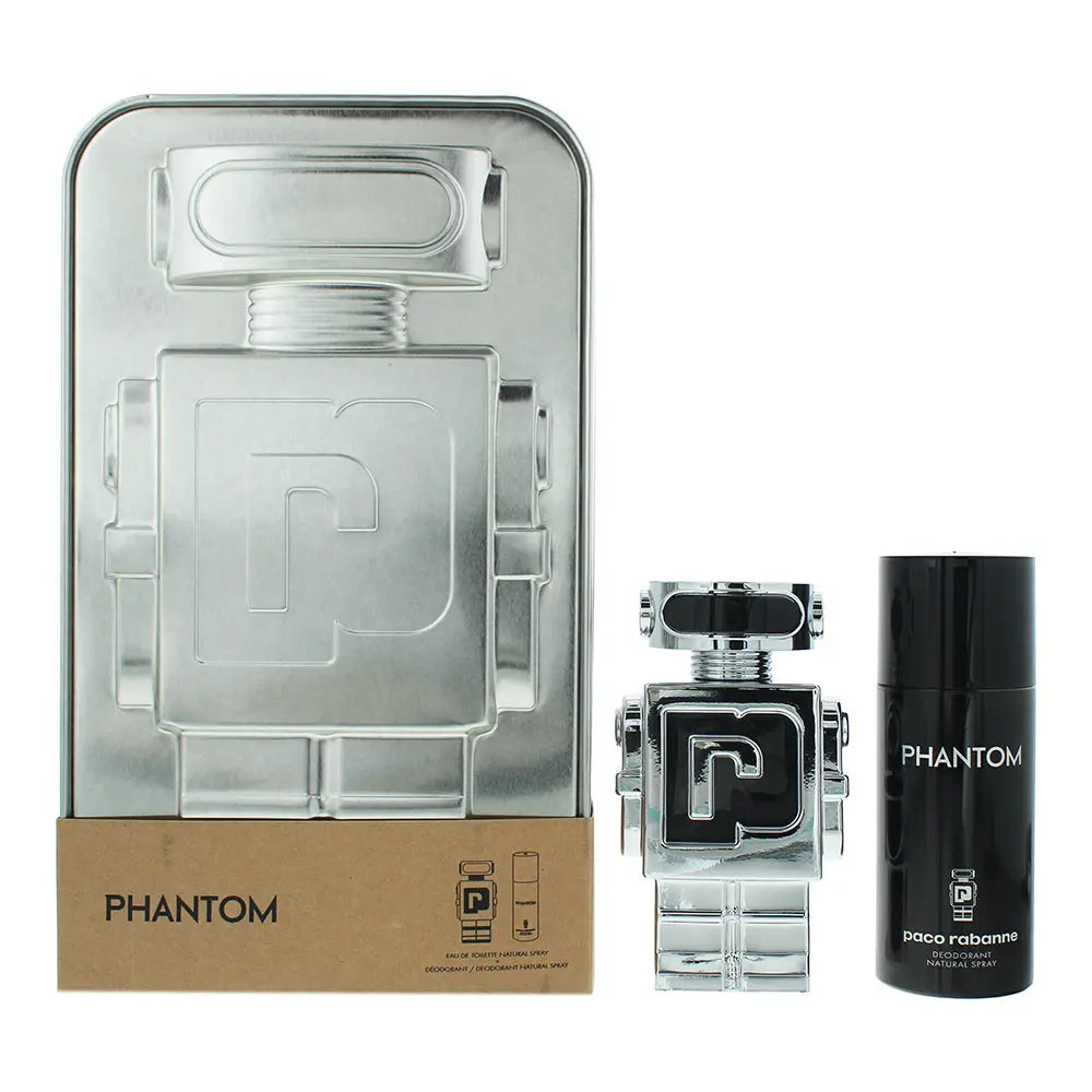 Paco Rabanne Phantom 2 Piece Gift Set: Eau De Toilette 100ml - Deodorant Spray 1 Paco Rabanne