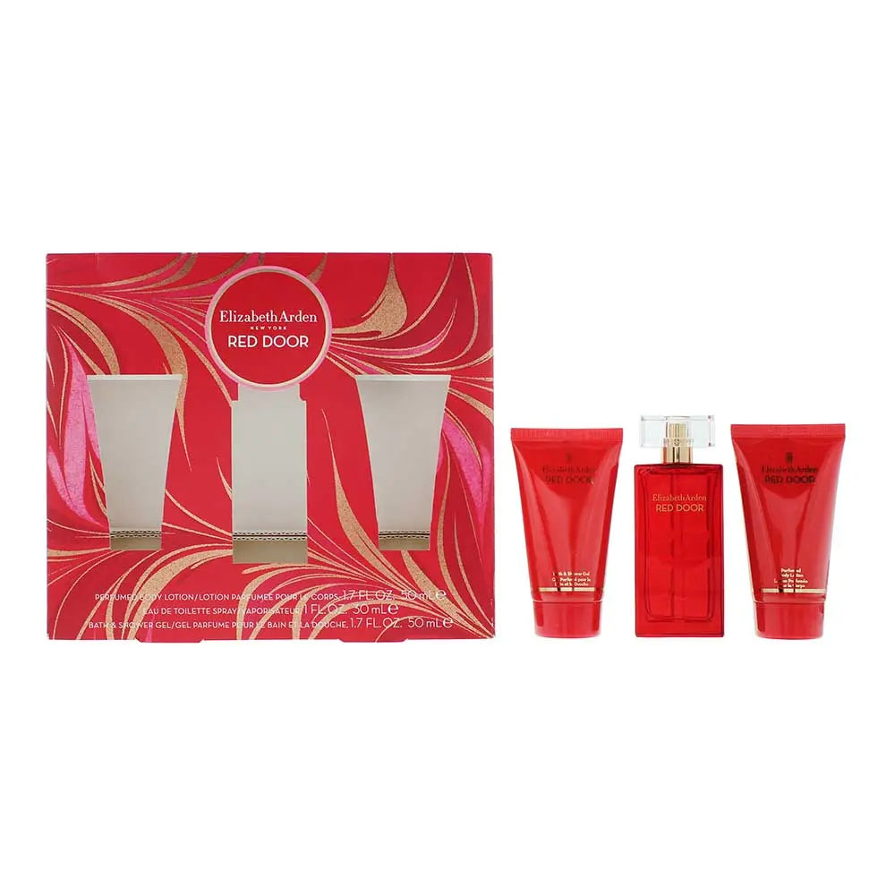 Elizabeth Arden Red Door 3 Piece Gift Set: Eau de Toilette 30ml - Body Lotion 50ml - Bath And Shower Gel 50ml Elizabeth Arden