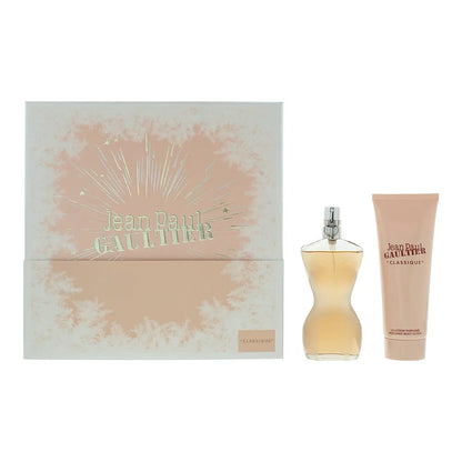 Jean Paul Gaultier Classique 2 Piece Gift Set: Eau De Toilette 50ml - Body Lotio Jean Paul Gaultier