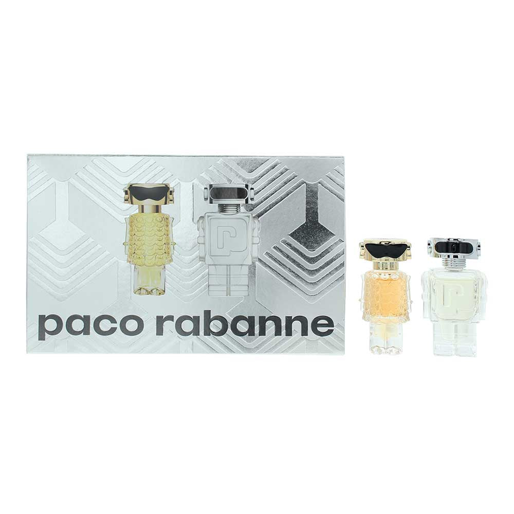 Paco Rabanne Mini 2 Piece Gift Set: Fame Eau de Parfum 4ml - Phantom Eau de Toilette 5ml Mini