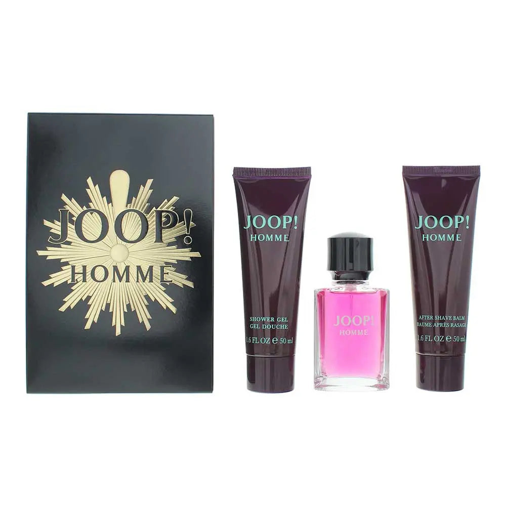 Joop! Homme 3 Piece Gift Set: Eau De Toilette 30ml - Aftershave Balm 50ml - Shower Gel 50ml Joop