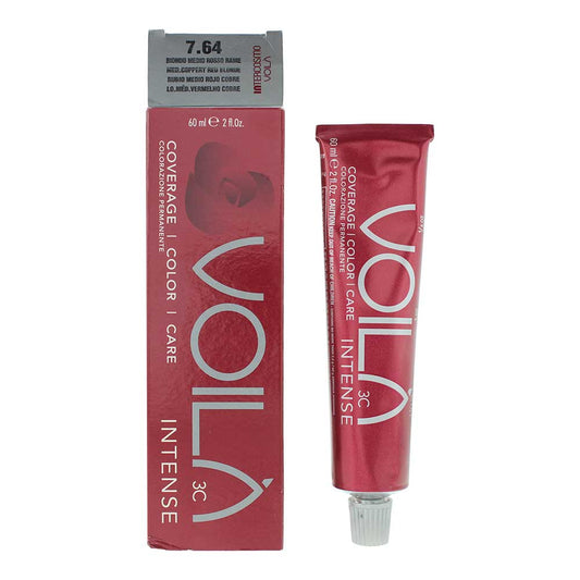 Intercosmo Voilà Intense 7.64 Medium Copery Red Blonde Hair Colour 60ml Intense