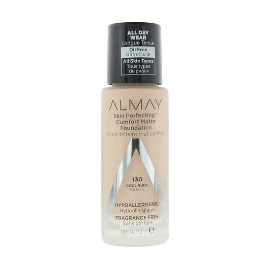 Almay Skin Perfecting Comfort Matte 130 Cool Nude Foundation 30ml Almay