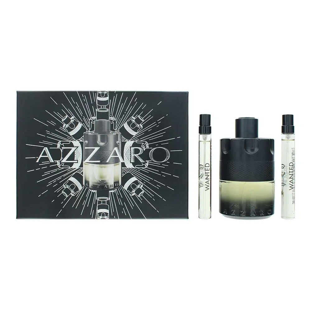 Azzaro The Most Wanted 3 Piece Gift Set: Eau de Toilette 100ml - Eau de Toilette 10ml - Eau de Toilette 10ml The Most Wanted
