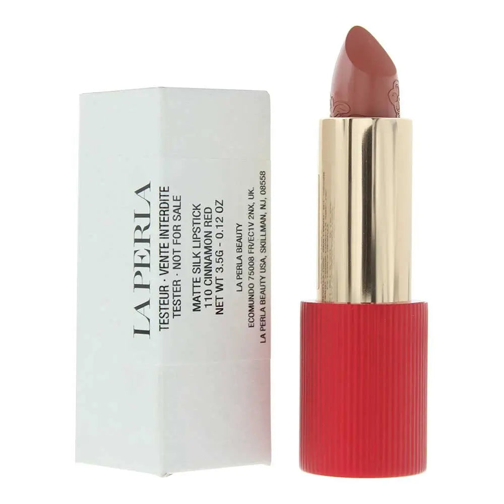 La Perla Tester Matte Silk Cinnamon Red Lipstick 3.5g