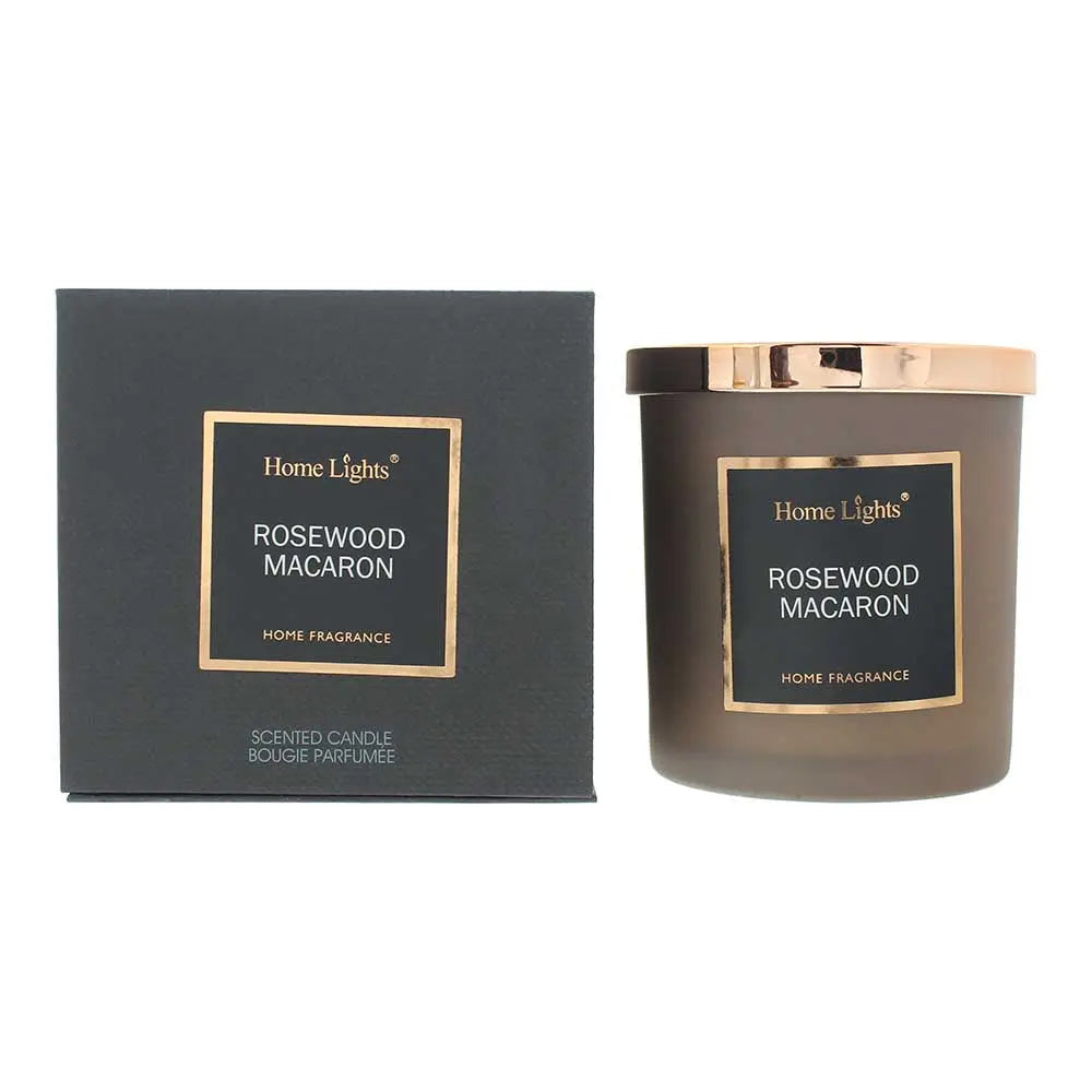 Home Lights Rosewood  Macaron Candle 215g Home Lights