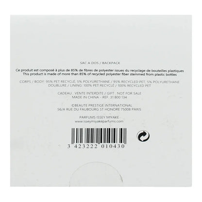 Issey Miyake Parfums Foldable Grey Backpack GWP Issey Miyake