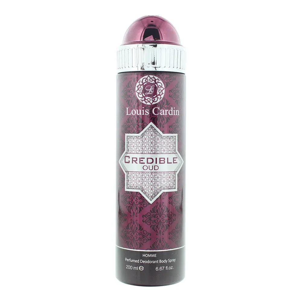 Louis Cardin Credible Oud Homme Perfumed Deodorant Body Spray 200ml Louis Cardin