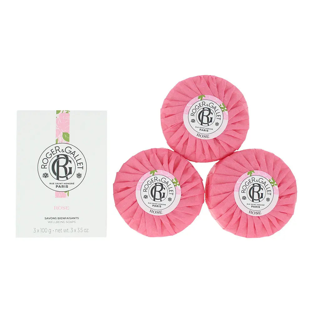 Roger  Gallet Rose 3 x Soap 100g Roger & Gallet