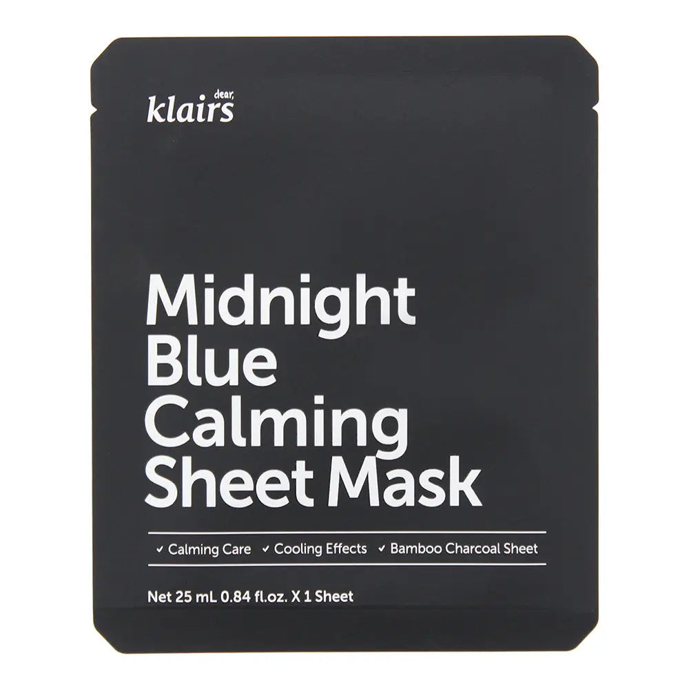 Dear, Klairs Midnight Blue Calming Sheet Mask 25ml Dear Klairs