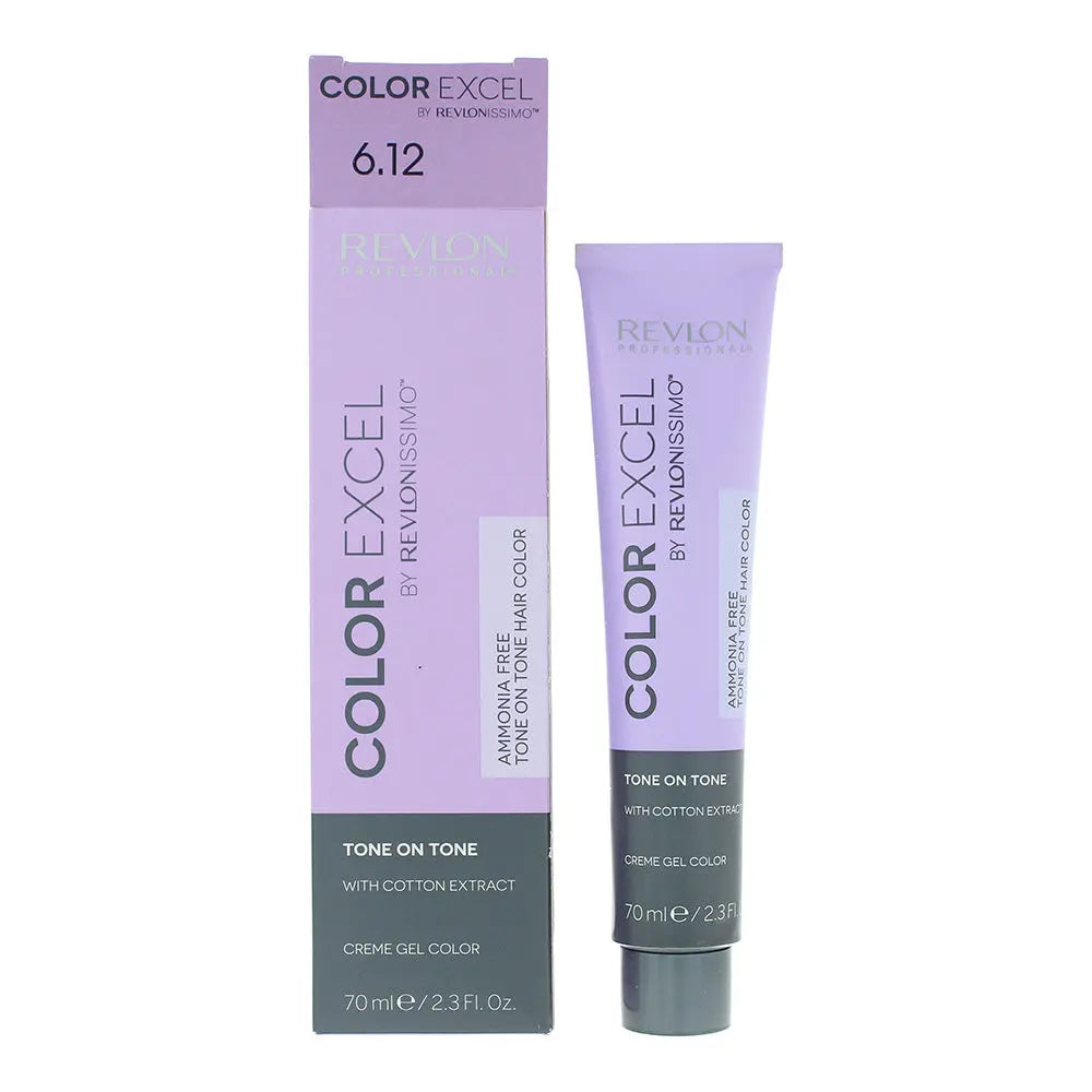 Revlon Color Excel 6.12 Dark Ash Iridescent  Blonde Creme Gel Hair Colour 70ml Revlon
