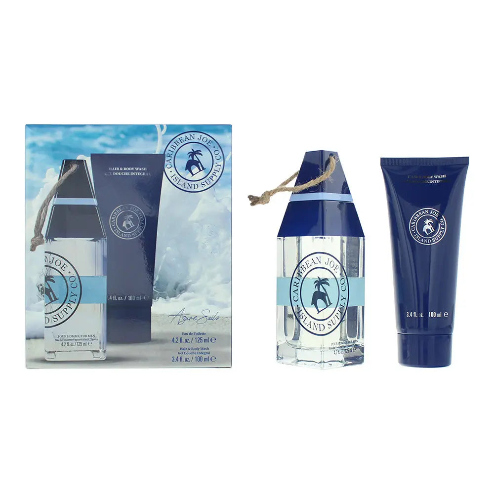 Caribbean Joe Island Supply Sails Photobox 2 Piece Gift Set: EDT 125ml - HBW 100ml Island