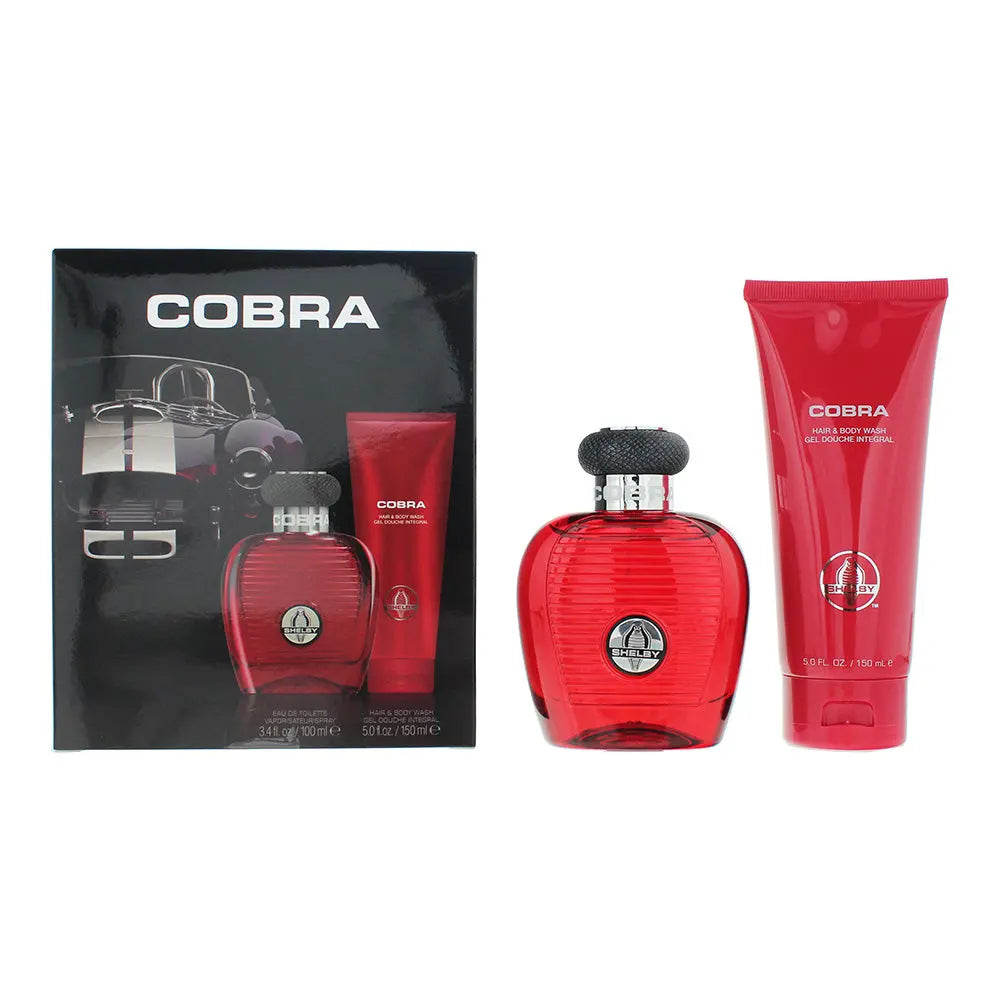 Carroll Shelby Red Cobra 2 Piece Gift Set: EDT 100ml - HBW 150ml Red