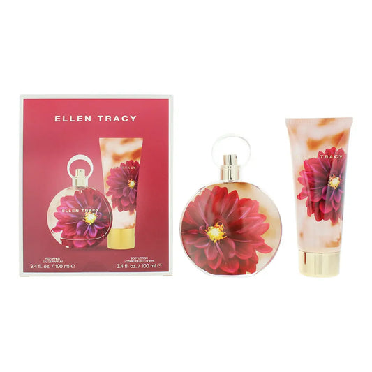 Ellen Tracy Dream Florals Red Dahlia Photobox 2 Piece Gift Set: EDP 100ml - BL 100ml Dream