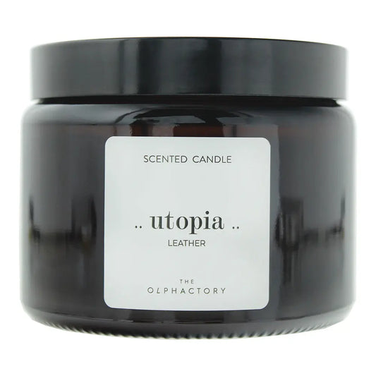 The Olphactory Utopia Leather Scented Candle 360g The Olphactory