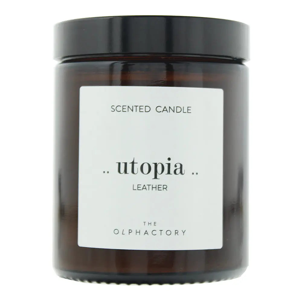 The Olphactory Utopia Leather Scented Candle 135g The Olphactory