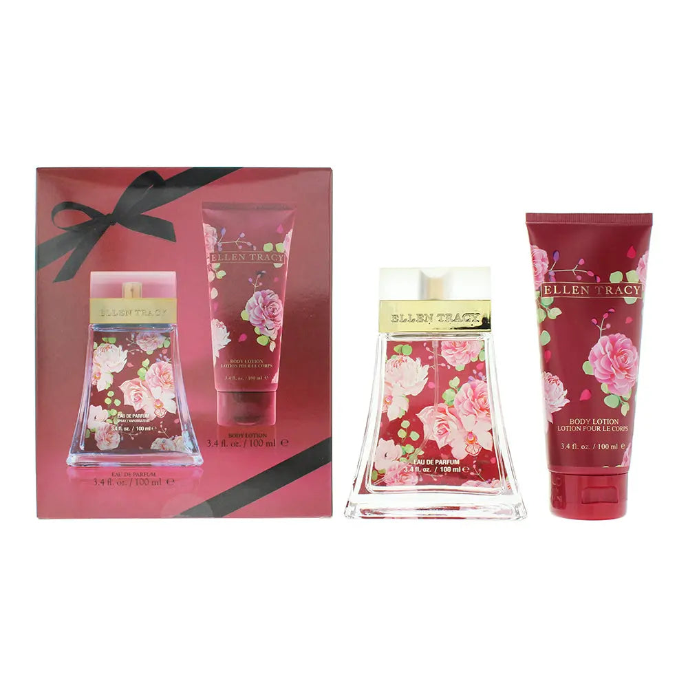 Ellen Tracy Classic Florals Red Sensational Photobox 2 Piece Gift Set: EDP 100ml Classic