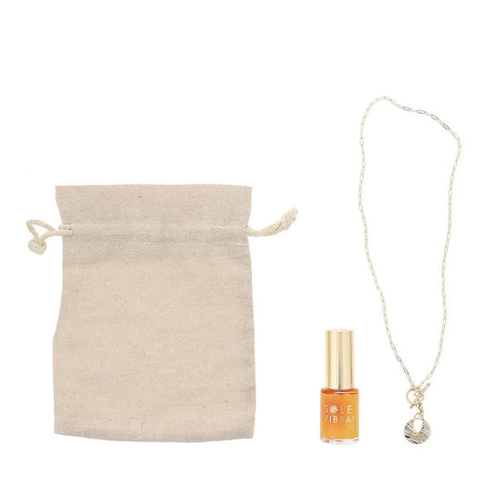 Lalique Soleil Vibrant 3 Piece Gift Set: Eau De Parfum 15ml - Necklace - Bag Soleil Vibrant