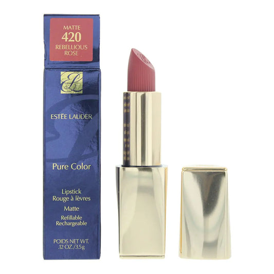 Estée Lauder Pure Color Matte 420 Rebellious Rose Lipstick 3.5g Pure Color
